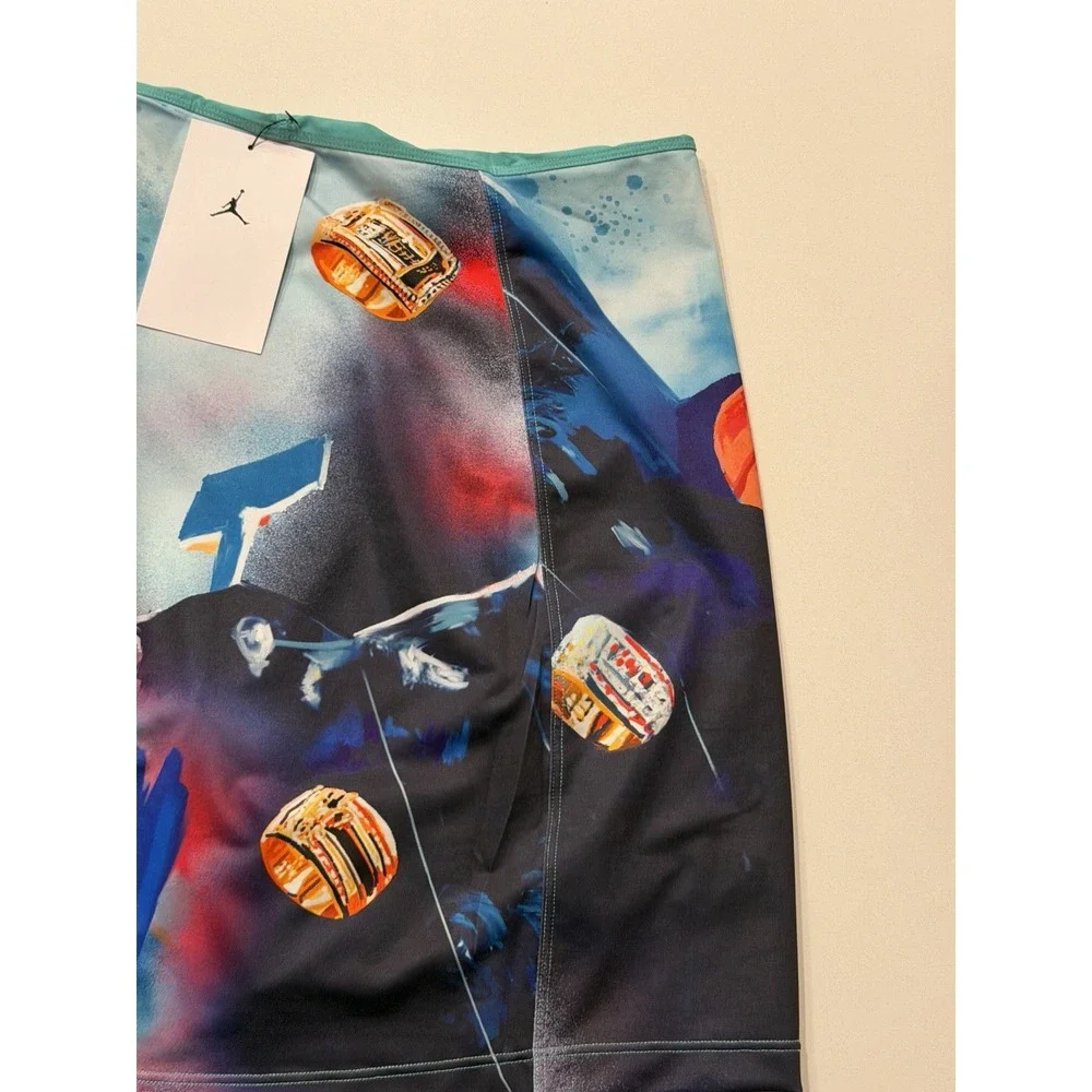 Jordan Printed Knit Skort HJ0073-100 Multicolor Womens M NWT